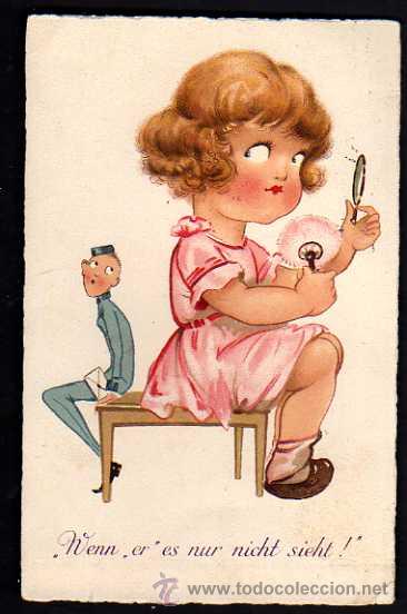 Cartes Postales: Postal infantil. Circulada.