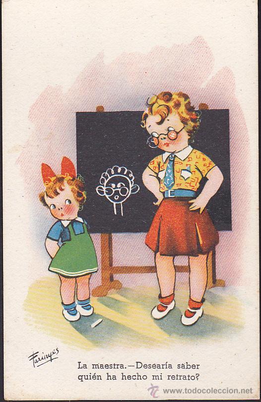 postal infantil ilustrada por farinyes - Comprar Postales antiguas de  Dibujos y Caricaturas en todocoleccion - 35779003