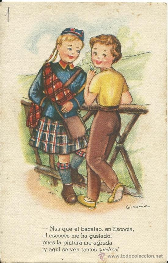Cartoline: POSTAL EDITORIAL ARTIGAS-FENIX.-EL AMOR Y LOS PAISES.-SERIE 3035.-ILUSTRADOR GIRONA