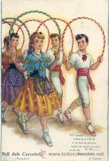 Postais: 0946E BALL DELS CERCOLETS (PANAD&Egrave;S)CREACIONES FREIXAS - SERIE 335 - CIRCULADA 1959