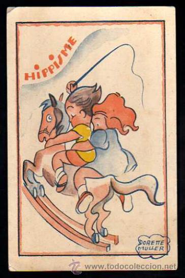Cartoline: Postal infantil. Circulada 1932.