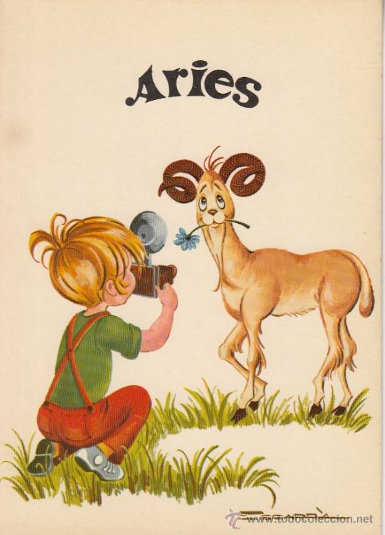 Postales: ,postal cerber editorial, ref 3021/ 3 dibujo de ni&ntilde;o, zodiaco aries, sin usar