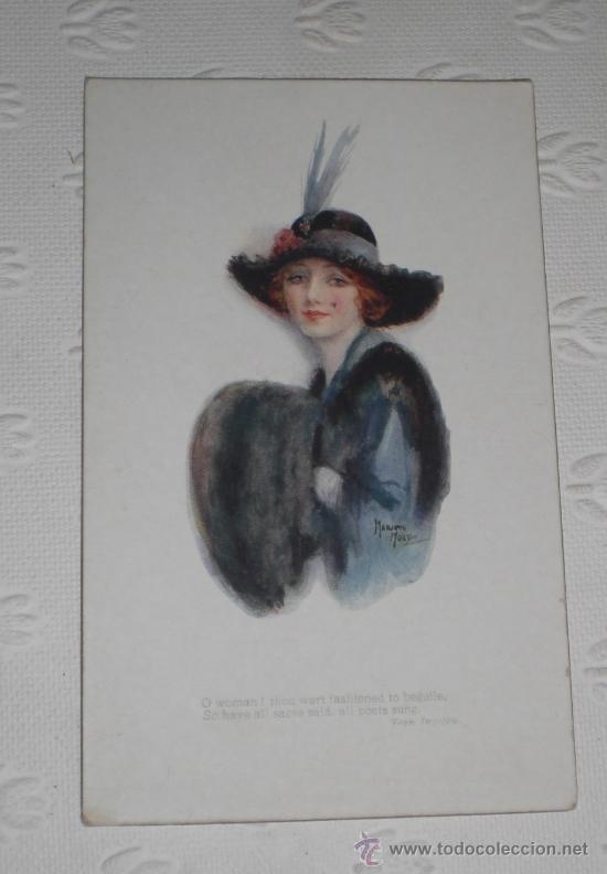 Postais: Antigua postal con dibujo de mujer de los a&ntilde;os 20. Appointment - Inglaterra.