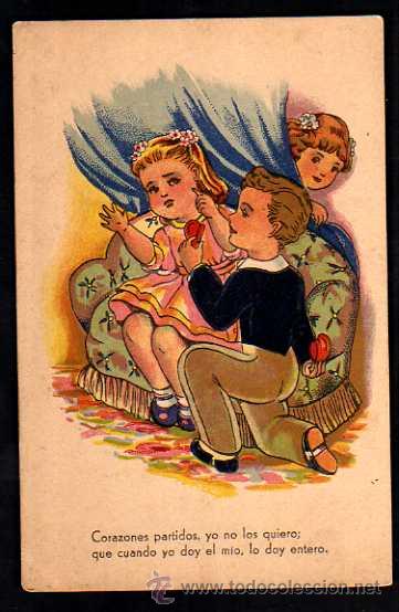 Postcards: Postal infantil. Ediciones de Arte. Serie 35. Escrita 1943.