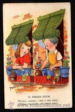 Postais: Postal infantil.  Ediciones Trio. Circulada  1945.