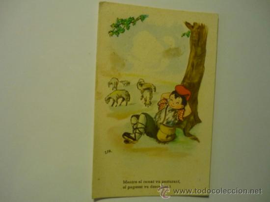 Postcards: POSTAL PASTOR CATALAN - DIBUJO EFR  SERIE 86 - ESCRITA