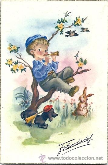 Postais: 2031F - SIMPATICA POSTAL DE FELICIDADES - EDICIONES ANCLA - SERIE 2050