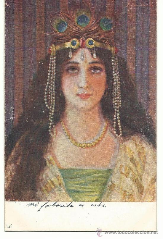 Postais: POSTAL EDICIONES COLL SALIETI N&ordm; 114.-UNA REINA .-ILUSTRA F.SANS CASTA&Ntilde;O