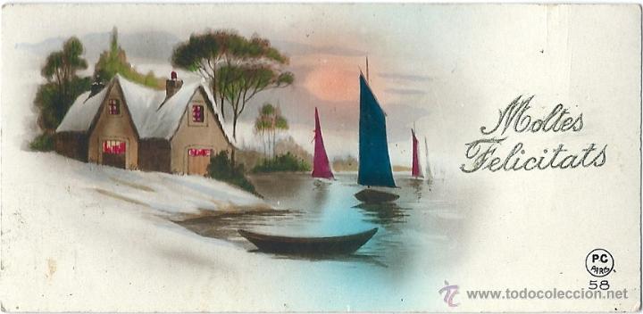 Postkarten: 2083G - ANTIGUA TARJETA MOLTES FELICITATS - EDICIOES PC PARIS N&ordm; 58 - 11X5 CM APROX.
