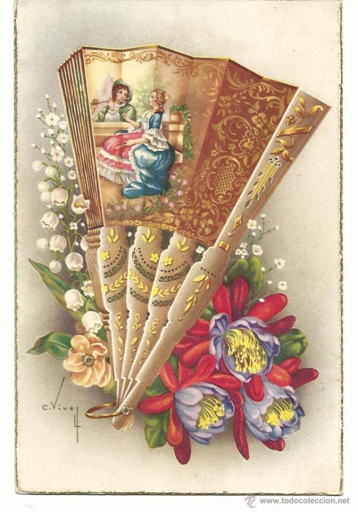 Postais: POSTAL EDICIONES CYZ 503/A.-ILUSTRADOR VIVES / COLECCION ABANICOS