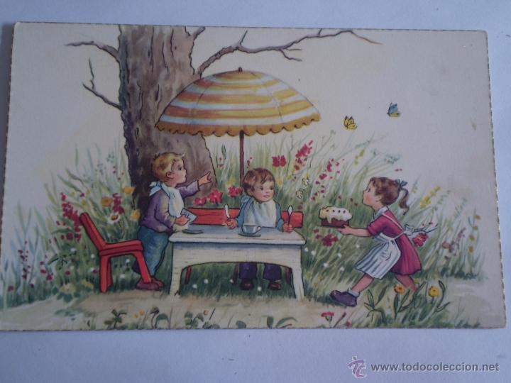 Postkarten: ANTIGUA POSTAL INFANTIL,A&Ntilde;OS 50.