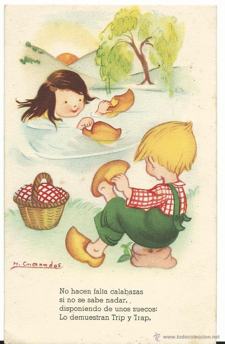 Postkarten: POSTAL EDITORIAL ARTIGAS / IKON.- SERIE 169.- AVENTURAS DE TRIP Y TRAP.-ILUSTRADOR GRANADOS