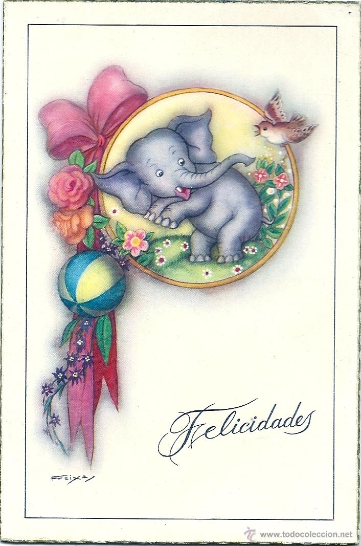 Postales: 0679F- CREACIONES FREIXAS - SERIE 305- ANTIGUA POSTAL DE FELICIDADES