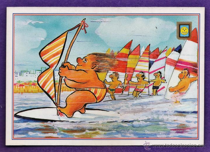 Postkarten: postal - dibujos animados / humor - n&ordm; 5 - ed. esc. oro - nueva - a&ntilde;o 1987 -