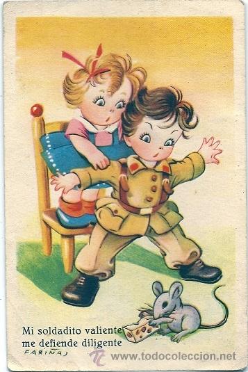 Postales: 0671F - ANTIGUA POSTAL EDICIONES PABLO DUMMATZEN  SERIE 810 DATA 1946 - ILUSTRA FARI&Ntilde;AS