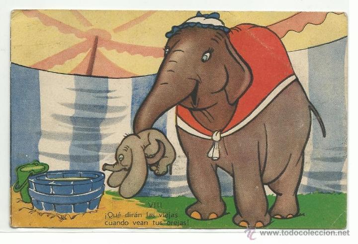 Postales: POSTAL EDITORIAL ATLAS .- N&ordm; VIII .- DUMBO WALT DISNEY