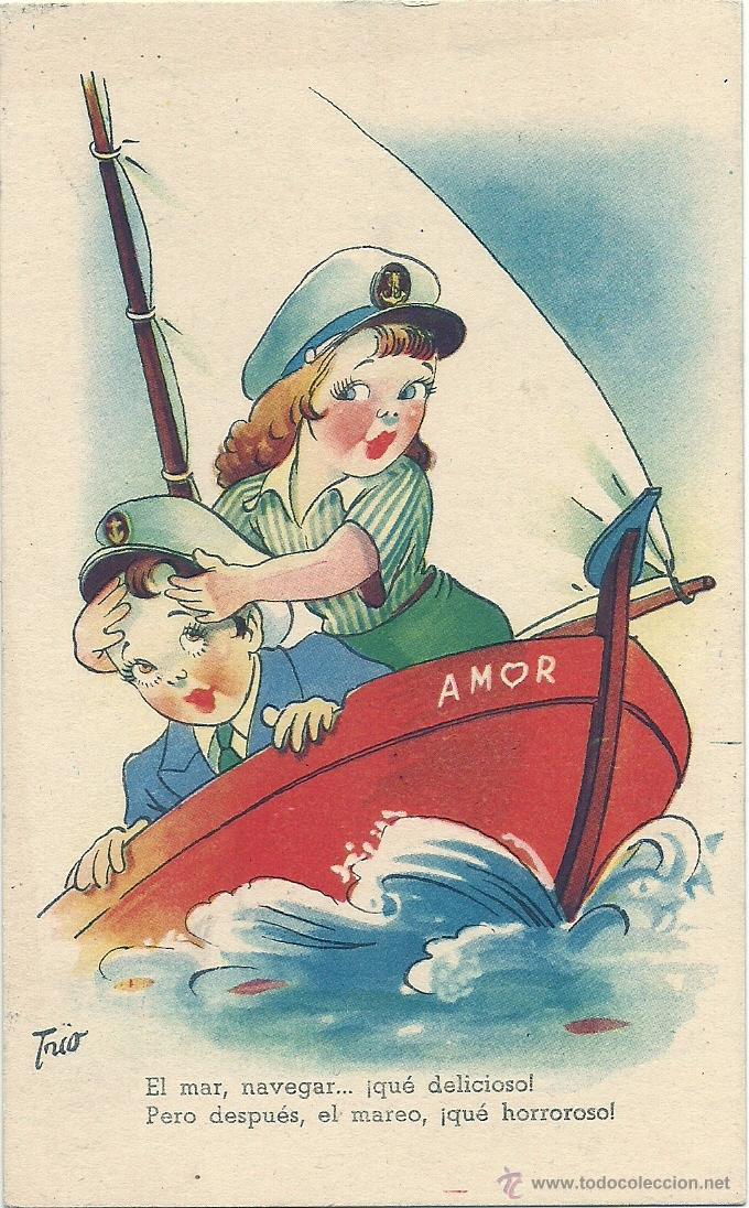 Postkarten: 2003L - EDICIONES TRIO SERIE O - AMOR (EL MAR, NAVEGAR...) DATA 1944