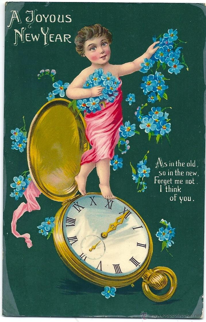 Postkarten: 2021L - ANTIGUA POSTAL DE A&Ntilde;O NUEVO -BERLINESA - COLOURED ENAMELETTE N&ordm; X 193 - A&Ntilde;OS 30