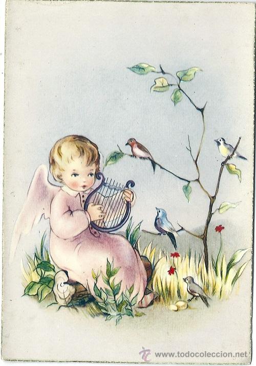 Postkarten: 2054P &ndash; EL &Aacute;NGEL DEL ARPA - PRECIOSA POSTAL -EDICIONES ANCLA (LT) SERIE 3010 &ndash; 15X10,5 CM