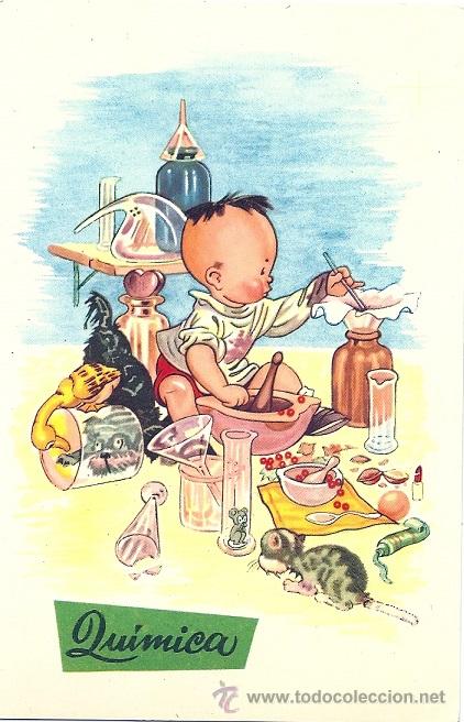 Postales: 2069T - CREACIONES EDIART- ILUSTRA VICIANO - QU&Iacute;MICA