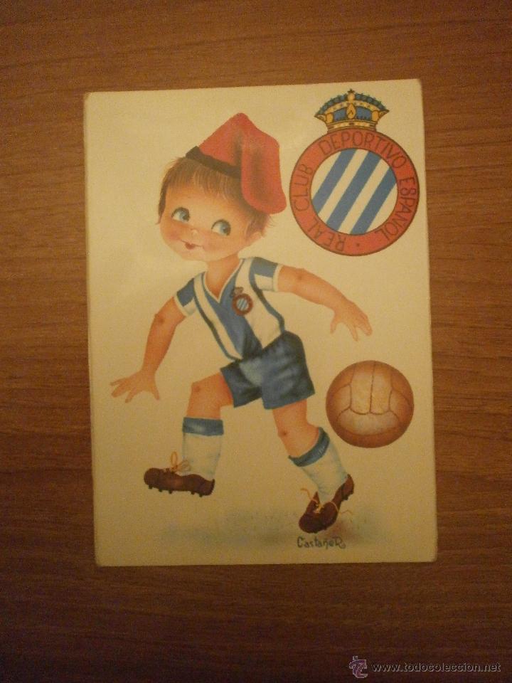 Postais: POSTAL ILUSTRADA CASTA&Ntilde;ER REAL CLUB DEPORTIVO ESPA&Ntilde;OL SIN CIRCULAR
