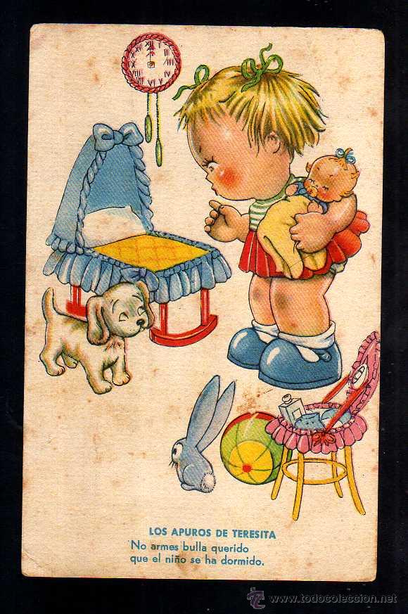 Postcards: Postal infantil. Los apuros de Teresita. Estamperia Ram. Serie 11 Circulada.