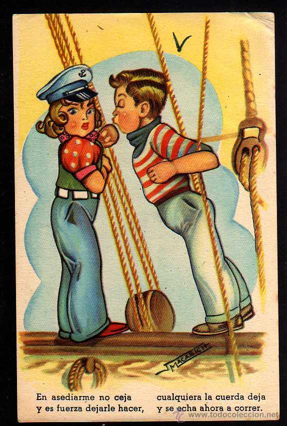 Postkarten: Postal infantil.  Circulada.