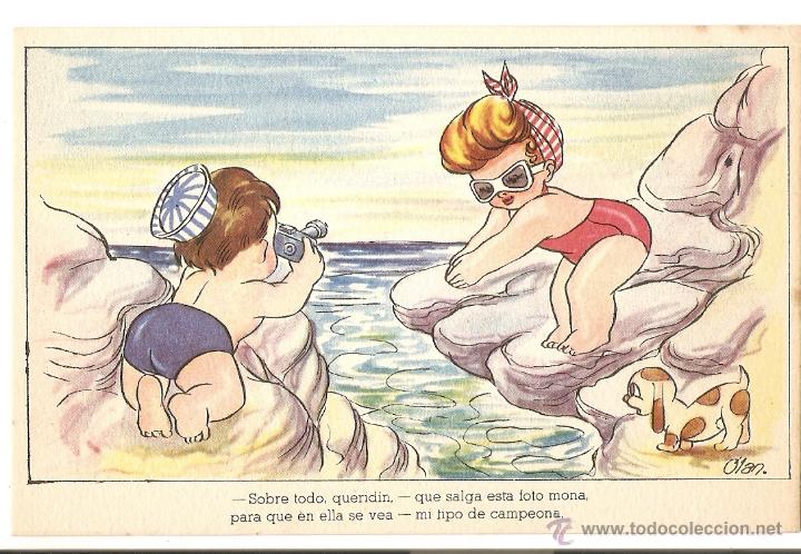 Postais: POSTAL - ILUSTRACI&Oacute;N DE OLAN - EDITORIAL ARTIGAS - DELICIAS DEL VERANEO - SERIE 131 - A&Ntilde;OS 1950