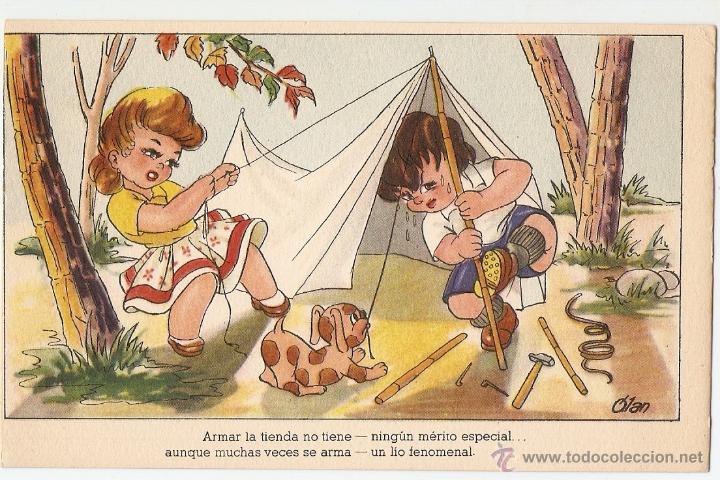 Postais: POSTAL - ILUSTRACI&Oacute;N DE OLAN - EDITORIAL ARTIGAS - DELICIAS DEL VERANEO - SERIE 131 - A&Ntilde;OS 1950