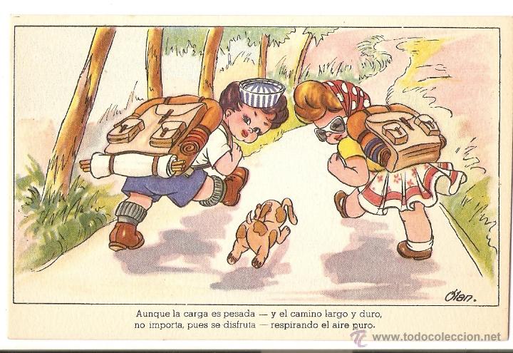 Postais: POSTAL - ILUSTRACI&Oacute;N DE OLAN - EDITORIAL ARTIGAS - DELICIAS DEL VERANEO - SERIE 131 - A&Ntilde;OS 1950