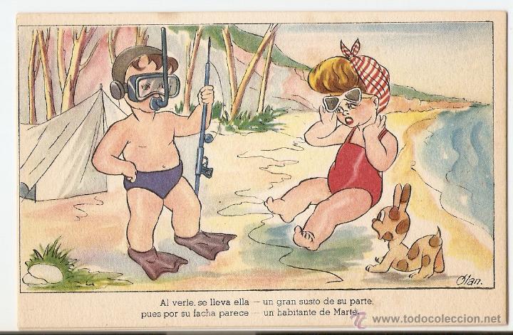 Postais: POSTAL - ILUSTRACI&Oacute;N DE OLAN - EDITORIAL ARTIGAS - DELICIAS DEL VERANEO - SERIE 131 - A&Ntilde;OS 1950