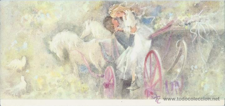 Postais: 0681N- POSTAL ROMANTICA SERIE N&ordm; 32.13.038- DIPTICA 21X10,5 CM - ILUSTRA GRAUS
