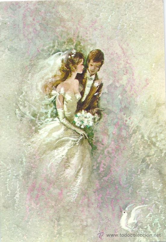 Postais: 0693N- POSTAL ROMANTICA SERIE N&ordm; 32.04.241-  DIPTICA 17X11,8 CM - ILUSTRA GRAUS