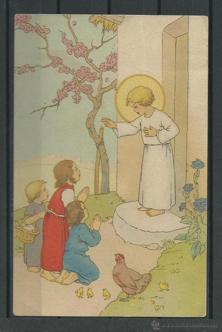 Postales: POSTAL DE FELICITACION DEL NI&Ntilde;O JESUS CIRCULADA A&Ntilde;OS 40