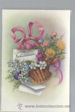 Cartoline: TARJETA POSTAL DE FLORES, FELICIDADES, C Y Z 536