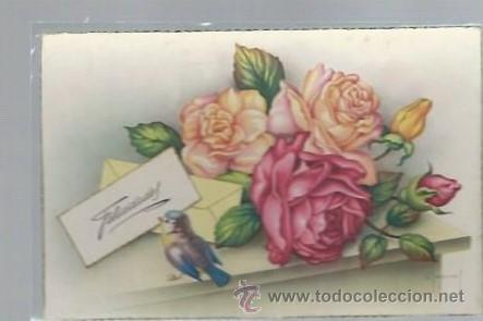 Cartoline: TARJETA POSTAL DE FLORES, FELICIDADES, C Y Z 588