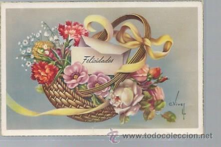 Cartoline: TARJETA POSTAL DE FLORES, FELICIDADES, C.VIVE, C Y Z 546/A