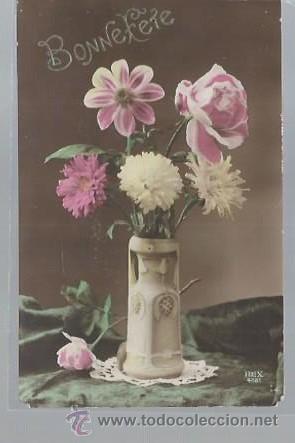 Cartoline: TARJETA POSTAL DE FLORES, BONNE FETE, PARIS