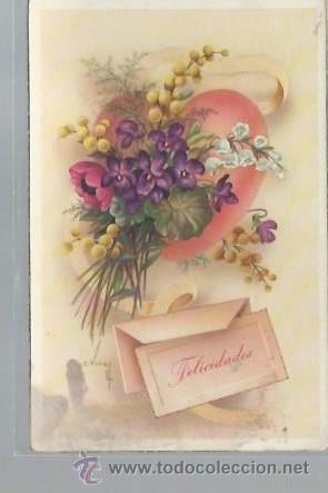 Postais: TARJETA POSTAL DE FLORES, FELICIDADES, C Y Z 550/A