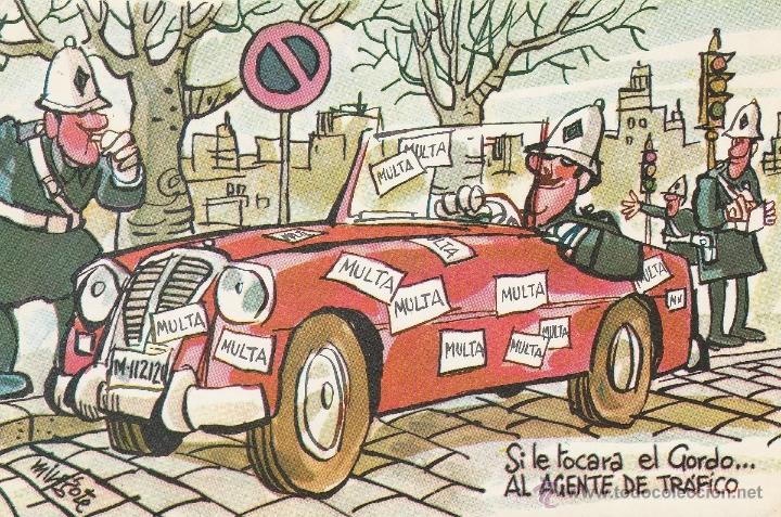 Postales: N&ordm; 18092 POSTAL MINGOTE DIBUJOS HUMORISTICOS AGENTE DE TRAFICO