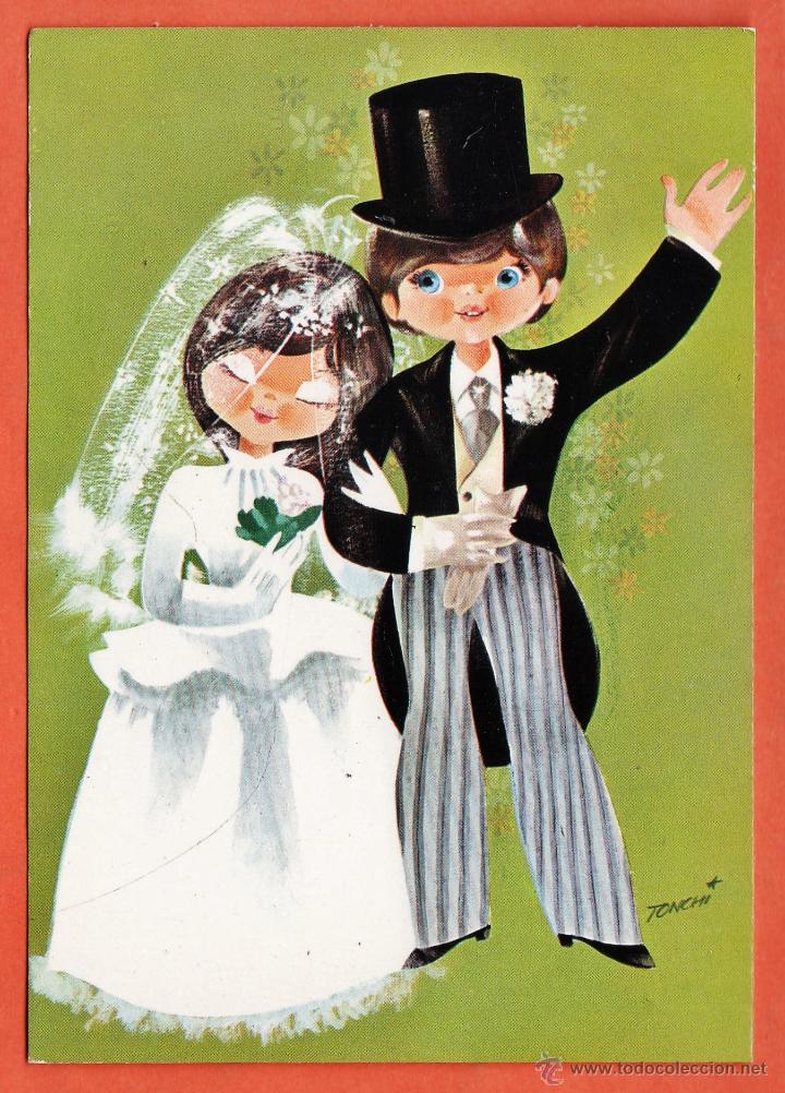 Postkarten: postal - pareja de novios - il. tonchi - n&ordm; 300 - ed. carretero - nueva - a&ntilde;o 1969