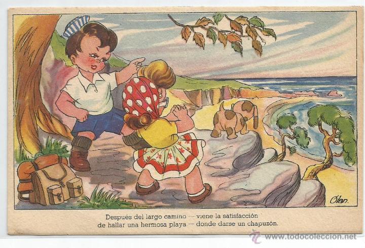 Postales: POSTAL EDITORIAL ARTIGAS .- DELICIAS DE VERANEO .- SERIE 131 .- COLECCION A .- ILUSTRA OLAN
