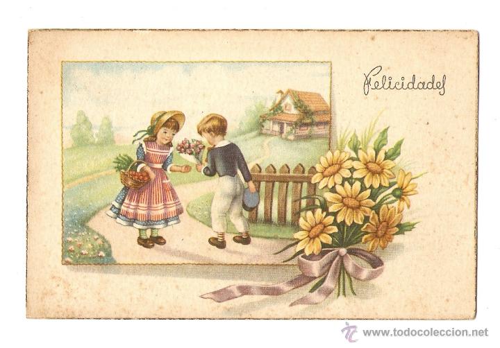 Postais: POSTAL - EDICIONES C Y Z - SERIE 804 - FLORES NI&Ntilde;OS CASITA