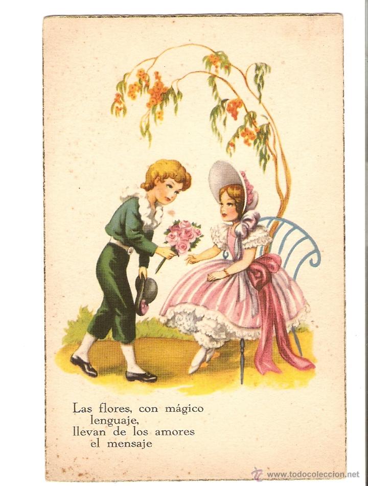 Postais: POSTAL - EDICIONES C Y Z - SERIE 801 - PAREJA DE NI&Ntilde;OS - FLORES