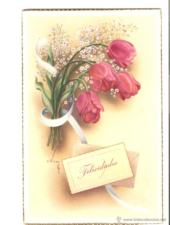 Postais: POSTAL - EDICIONES C Y Z - SERIE 550 / B - FLORES FELICIDADES