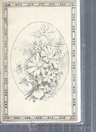 Cartoline: TARJETA POSTAL FLORES, DOBLE ORLA Y DIBUJO EN EL CENTRO DE FLORES RAMBI&Eacute;N ORLADA, BEIG, NO ESCRITA