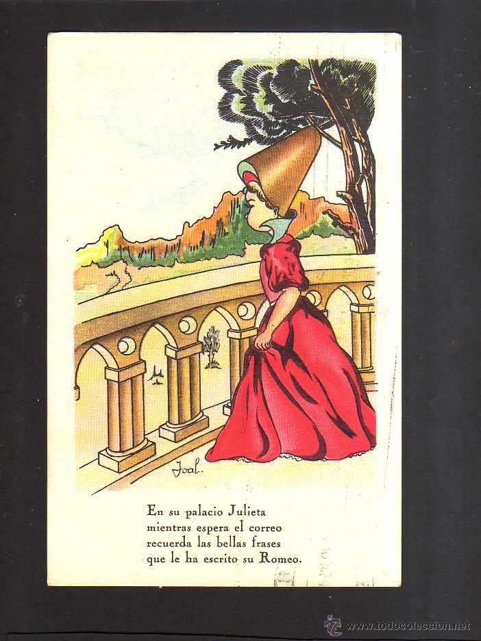 Postales: Postal Infantil. Ediciones de Arte. Romeo y Julieta. Serie 70 .Circulada