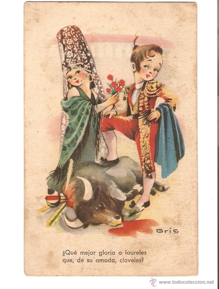 Cartoline: POSTAL - EDICIONES TRIO - SERIE A - ILUSTRADOR GRIS