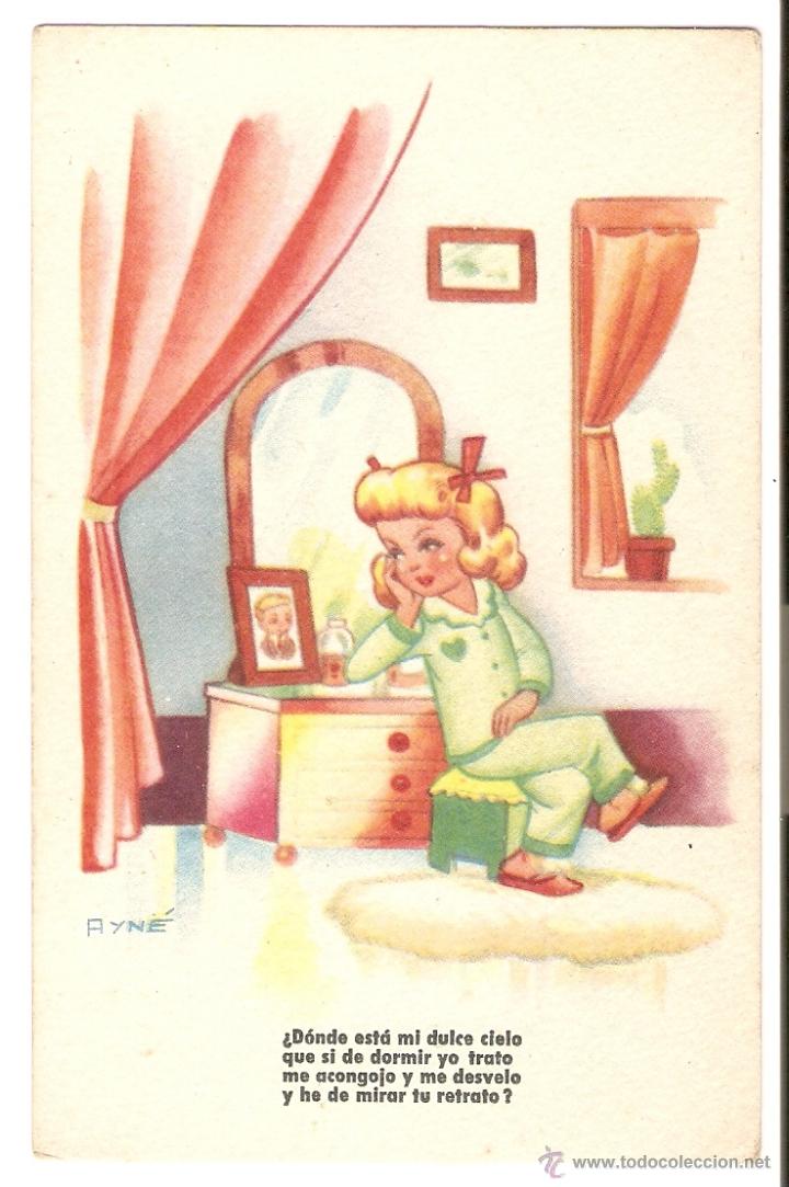 Cartoline: POSTAL - ESTAMPER&Iacute;A RAM - SERIE 44 - ILUSTRADOR AYN&Eacute;