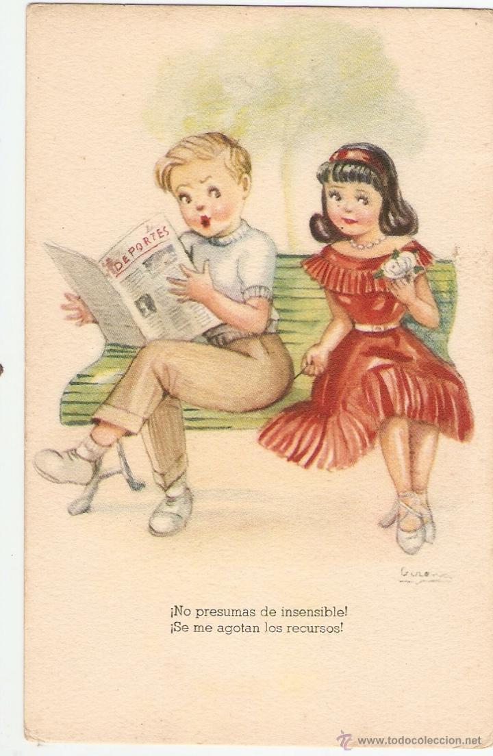 Postais: POSTAL - EDICIONES DEL ARTE - EDITORIAL ARTIGAS - MELOD&Iacute;AS EN BOGA, Z, SERIE 134 - ILUSTRADOR GIRONA